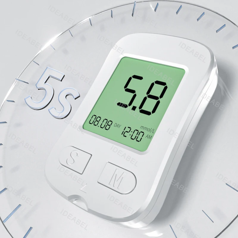 Medidor de glucosa en sangre, glucómetro, dispositivos médicos para Diabetes con tiras reactivas, lancetas, medidor de azúcar en sangre, Monitor de glucometro