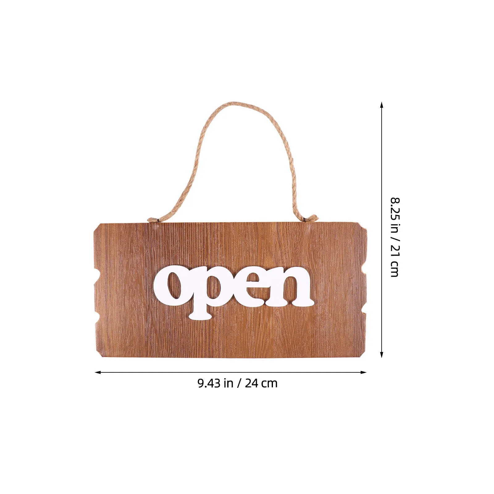 Vintage Wood Hanging Board Open Closed Flip Sign for Shop Front Door Storefront Business Office Coffee Shop Summer Valentine