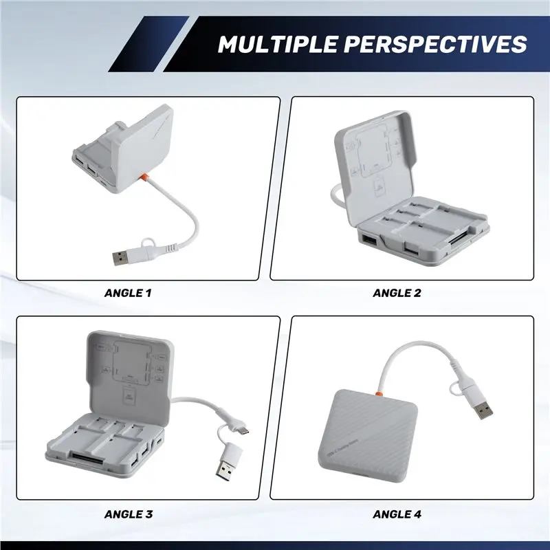 ABDE-5 Slot USB/Type-C3.0 Portable Memory Card Case High-Speed For SD/TF Card Holder Storage Box For SD/TF Cards