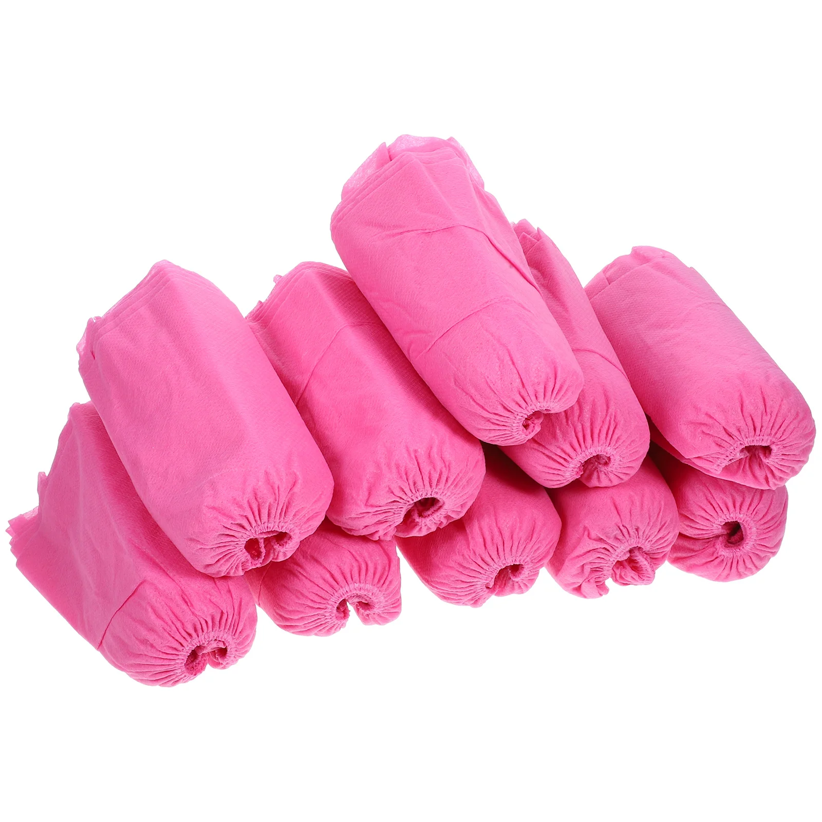 100 個防塵不織布使い捨て靴カバー弾性バンド通気性軽量滑り止め靴カバー仕事や家庭用