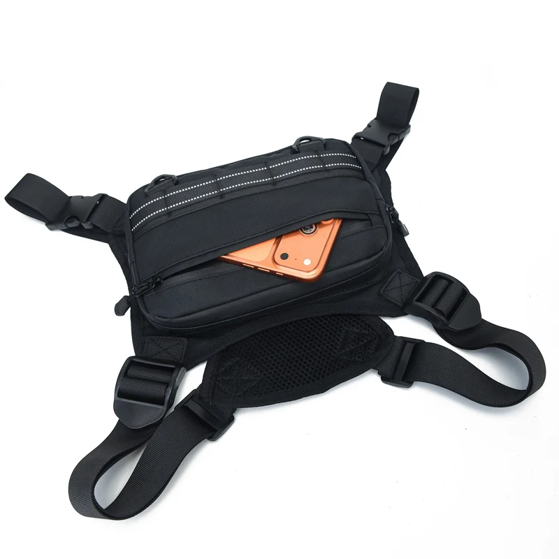Funktionale Taktische Brusttasche Outdoor-Weste Hip-Hop Street Chest Pack Wasserdichte Atmungsaktive Paar-Tasche Sport-Rucksack – Detail 13