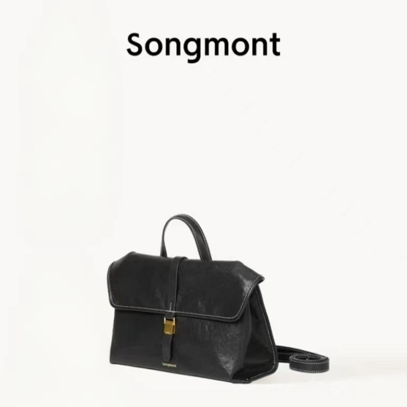 Songmont Traveling Small Crossbody Bag Vegetable Tanned Cowhide Shoulder Crossbody Bag