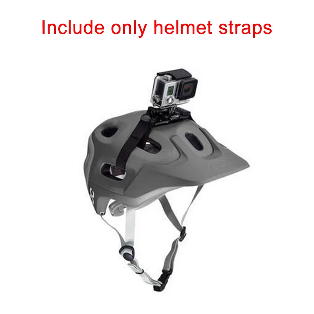 Mount Action Helmet Strap Vented Black Sports Camera Accessory For GoPro