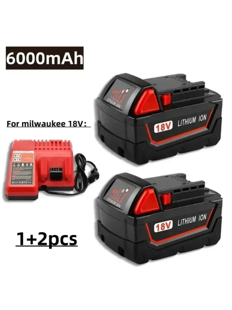 Do akumulatora i ładowarki do elektronarzędzi Milwaukee M18, 18V 9000mAh, BR, XC, 18V, M18B5, 48-11-1860, wbudowany akumulator 18650 — 2