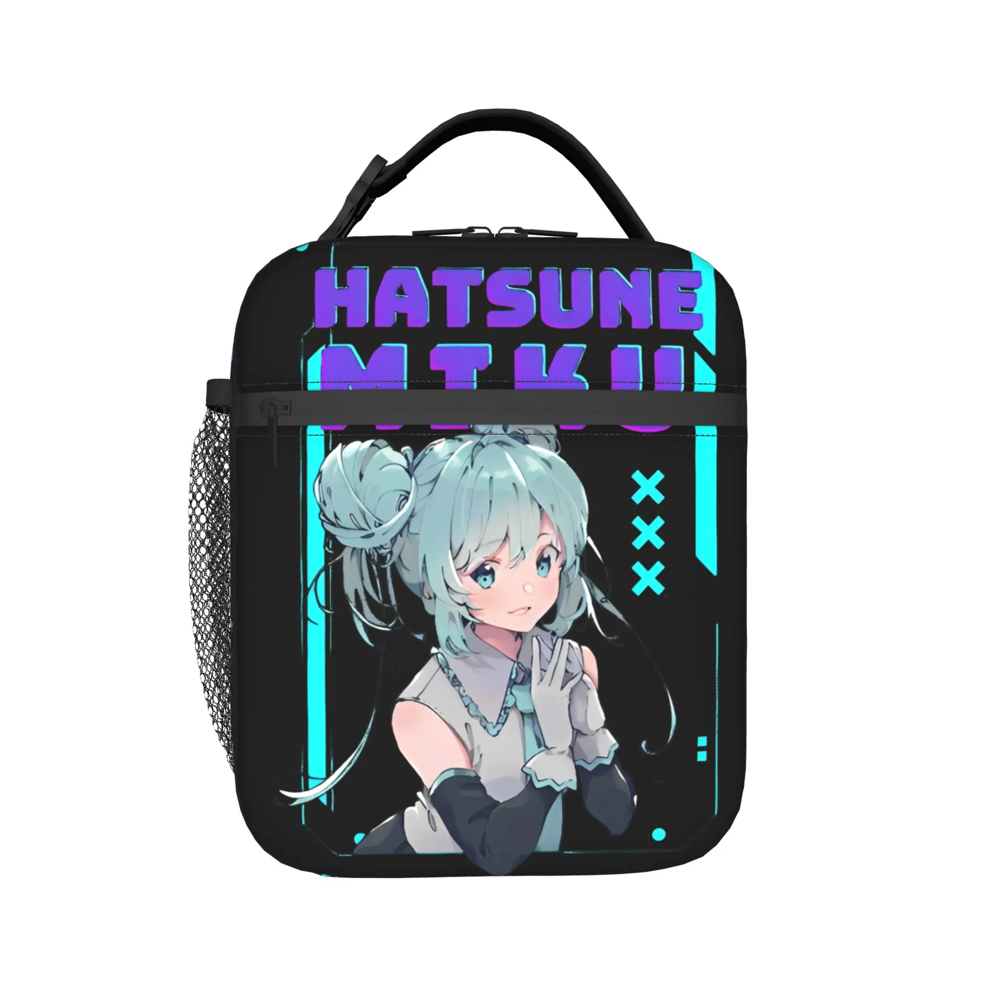 

Hatsune Miku Thermal Insulated Lunch Bags for Travel Portable Food Container Bags Men Women Thermal Cooler Lunch Box