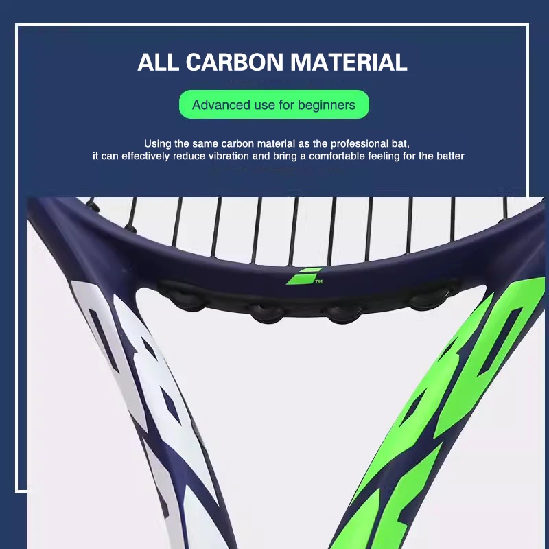 Babolat Lightweight Tennis Racquet Carbon Adult Training Women Men Non-Slip Equipment Racket Professional Padel withBackpack Bag