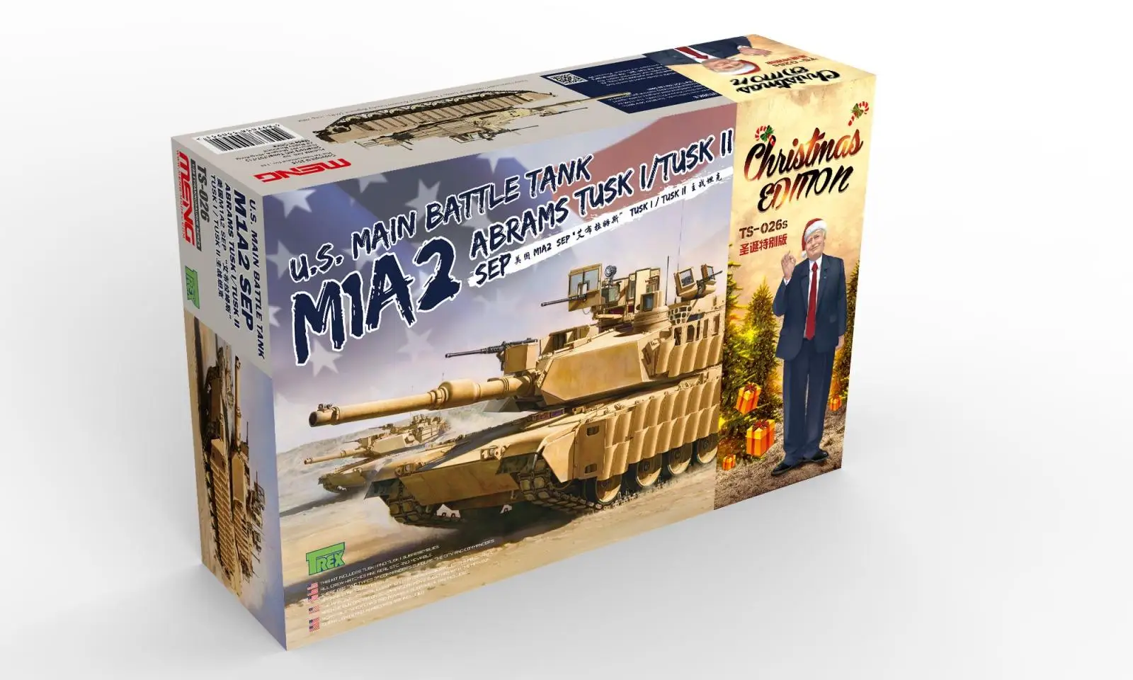 Meng Model TS-026s Xmas Limited Edition  1/35 M1A2 SEP TUSK I/TUSK II MBT Abrams