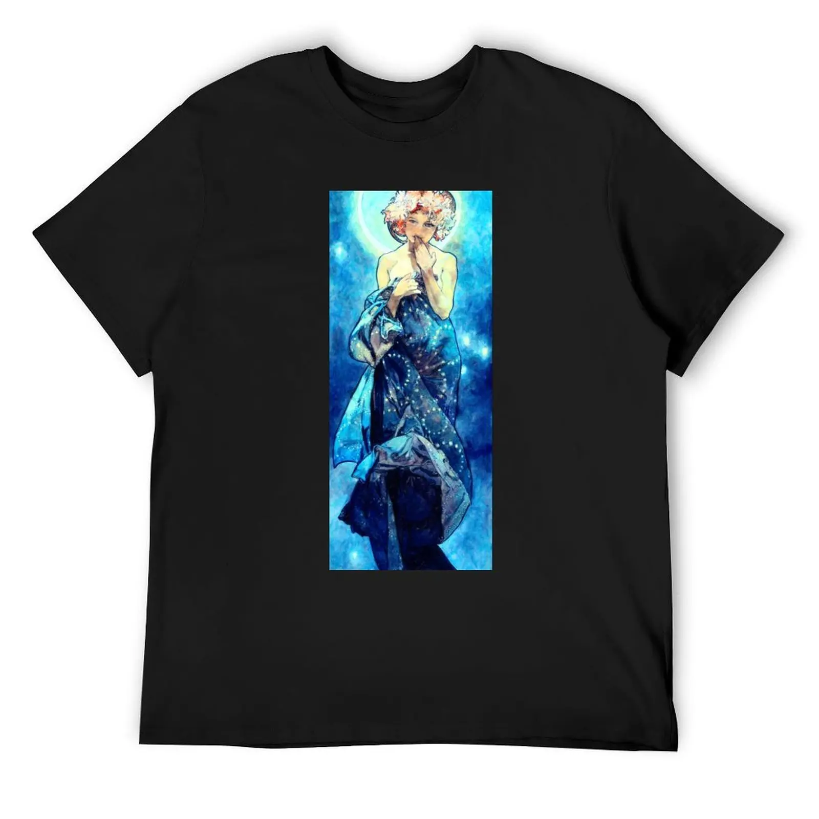 

Alphonse Mucha - Luna (edited; EU-godess) T-Shirt Louboutins oversized anime tshirt anime shirts men