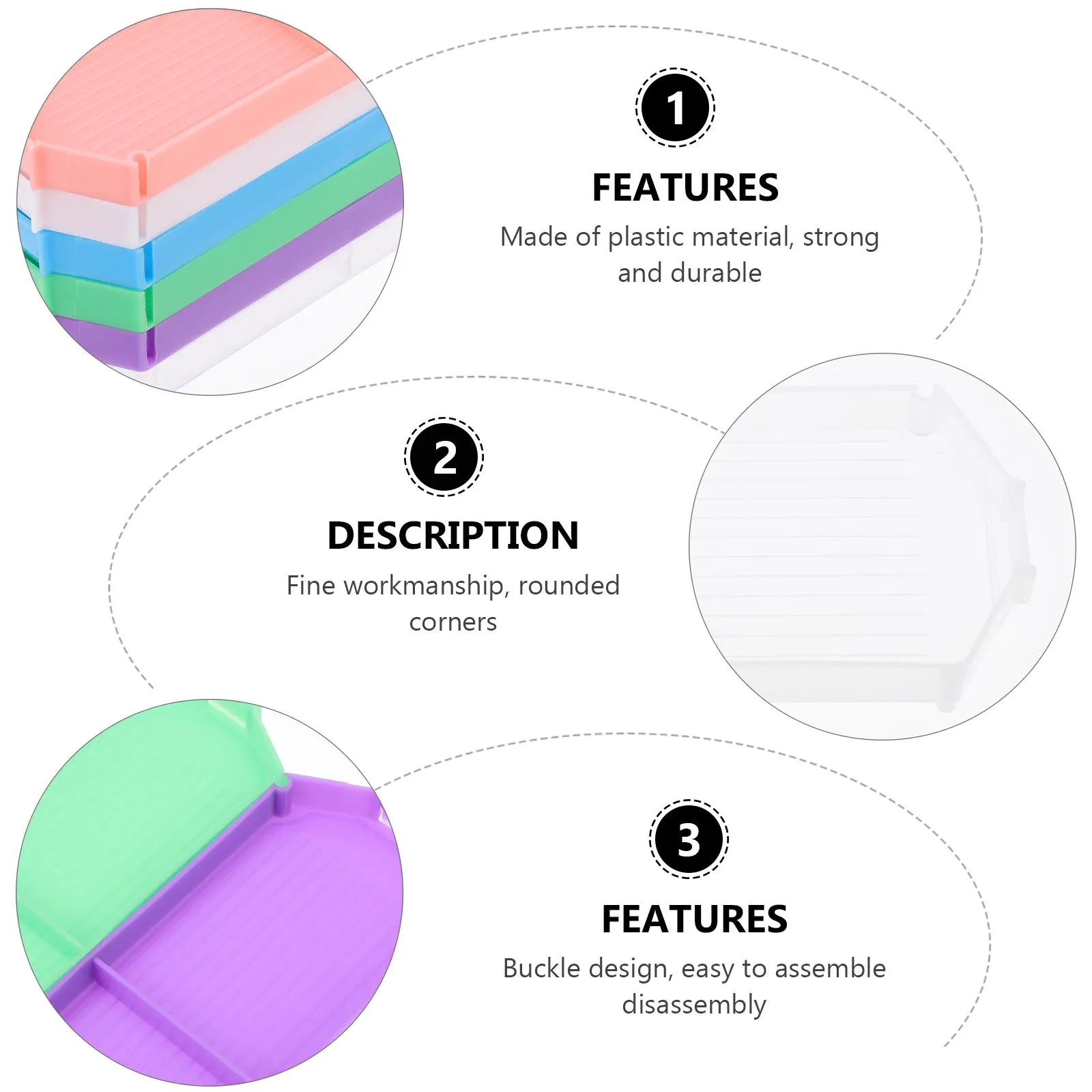 

6pcs Diamond Art Trays Bead Sorting Storage Organizer Rhinestone Mixing Plate Diy Diamond Picture Tools Holder