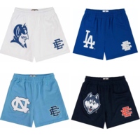 New Summer EE Eric Emanuel Basic Mesh Short Classic Floral Printed Gym Shorts Men's Gym Basketball Sports Casual Shorts Men
