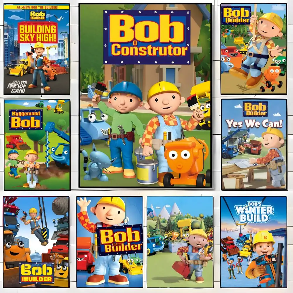 Beliebtes Anime-Poster „B-Bob der Baumeister“, Wandkunstdruck, geeignet für Wohnzimmer, Schlafzimmer, Bar, Salon, Heimdekoration, Geschenk