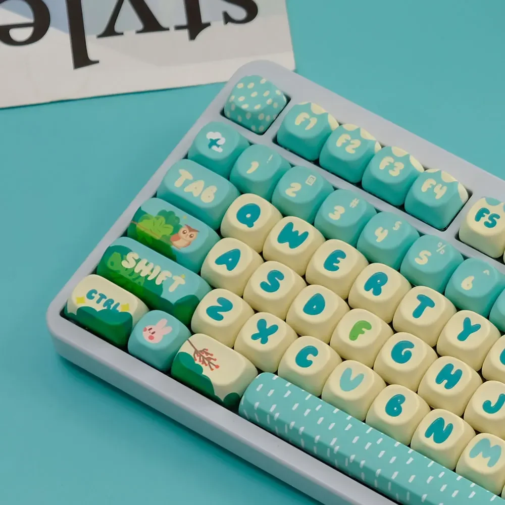 

Forest MOA Height Keycap Cute PBT High Value Sublimation Adaptation 60/68/87/98/99/104