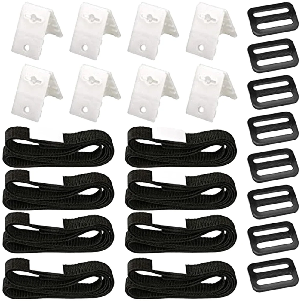 Solar Pool Protection Roller Reel Kit With Straps Buckles Plates For Inflatable Pool Solar Cover Reel Straps  Fastening Kit