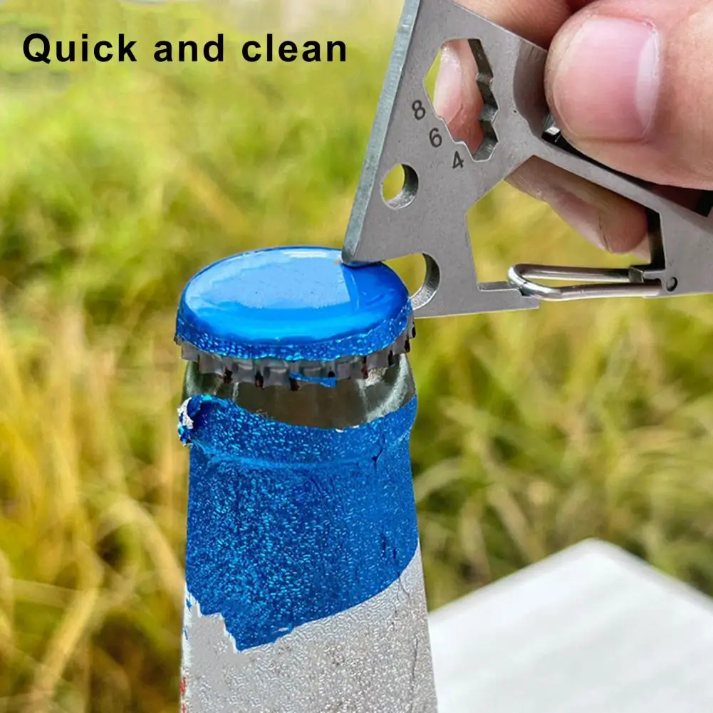 Multifunctional Tool Spanner Anti-rust High Strength Keychain Bottle Opener Carabiner Outdoor Camping Travel Survival Gear