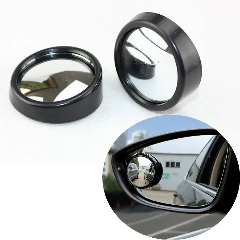 Car Small Round Mirrors Blind Spot Rear View Mirror Auxiliary Reversing Parking Convex Mirror 360° Wide Angle Side View Mirror