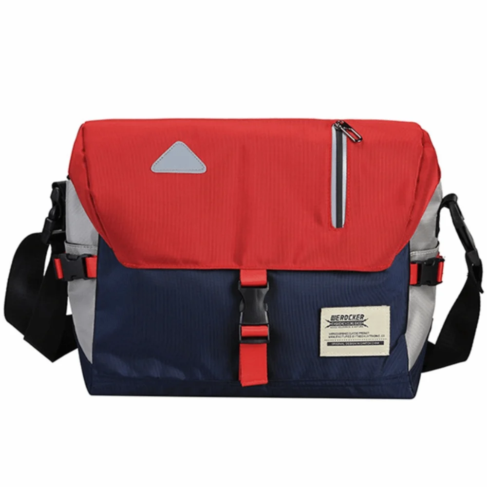 Classic Waterproof Messenger Bag Adjustable Strap Large Capacity Crossbody Bag Multi-pocket Bike Satchel Casual Use