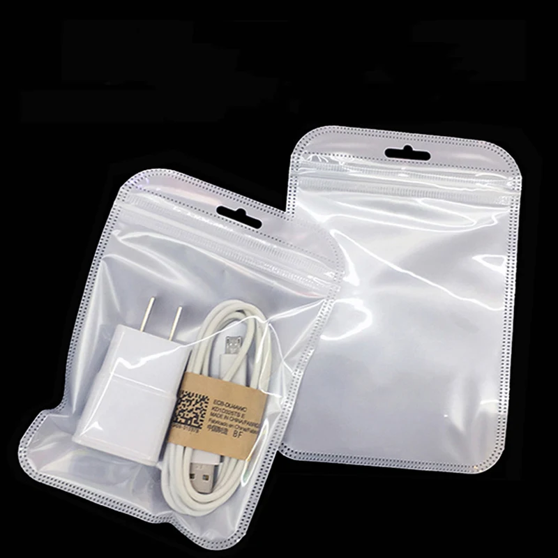 Ziplock Jewelry Bags with Holes, Laser, Clear, Mylar Plastic Bag for Cosmetic Pendant, Storage Pouches with Hole, 4x6 \