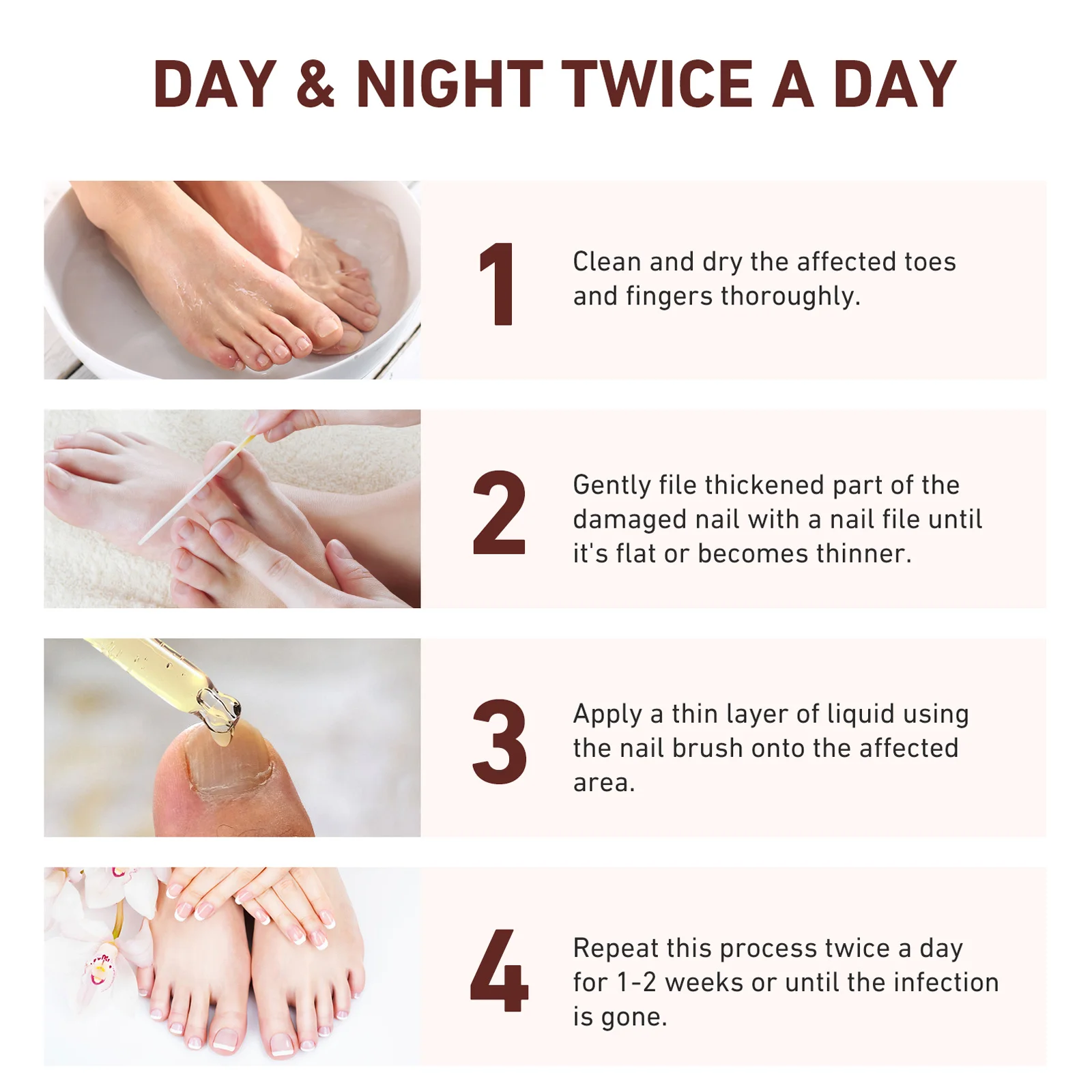 Teennagelherstellende oplossing voor nagelbehandeling Extra sterkte Snel absorberend serum Herstelt een gezonde nageluiterlijk Dagelijks gebruik