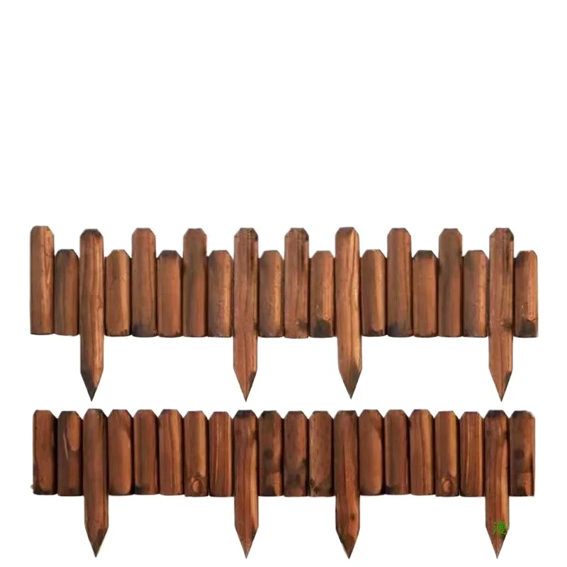 Guardrail balcony decoration courtyard anticorrosive small green fence fence outdoor arrangement wall flower bed wooden piles