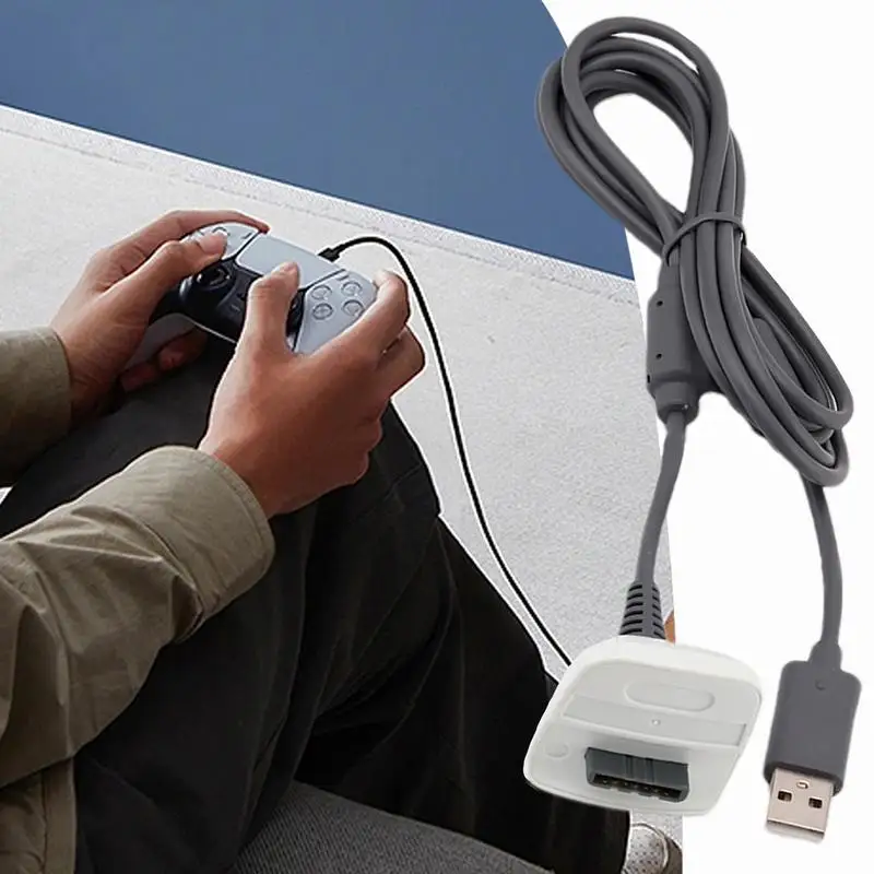 Oplaadkabel Voor Gamepad Grijze Gamepad Oplader Kabel Gebruiksvriendelijke Oplader Kabel Controller Handvat Oplader Kabel