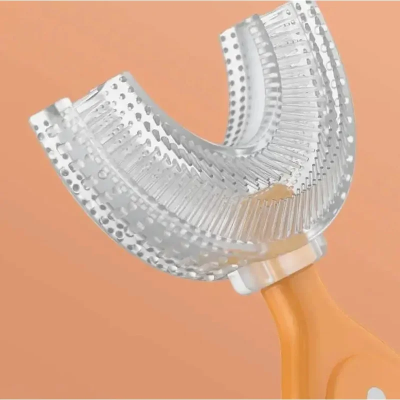 1Pc U Shaped 360 Degree Silicone Toothbrush Heads Kids Oral Teeth Cleaning Replacement Brush Head For Children Electric Manual