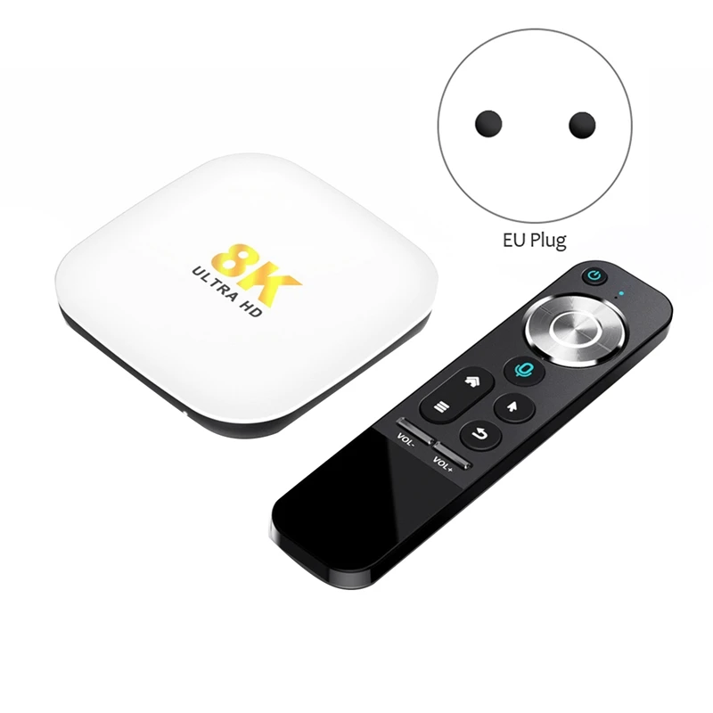 For H96 Max M2 TV Box 4GB+64GB Android 13 Smart TV Box WIFI6 BT 5.0 8K AV1 Media Player RK3528 TV Set Top Box Durable EU Plug
