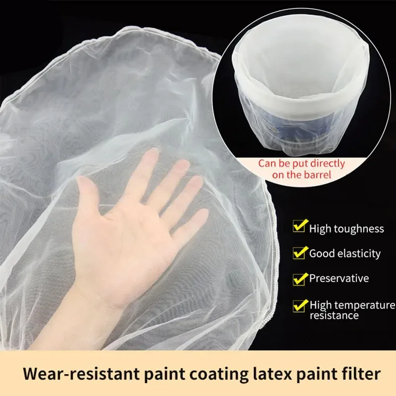 Reusable Nylon Filter Mesh Bag | Elastic Paint Strainer for Latex Paint, Brewing, Resin & Industrial Use image 3