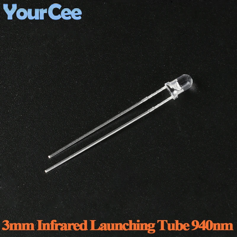 50pcs/10pcs 3mm 5mm 940nm IR Infrared Emitting Receiving Tube LED Diode Round Tube Light 0038 VS838 1838 Diodes