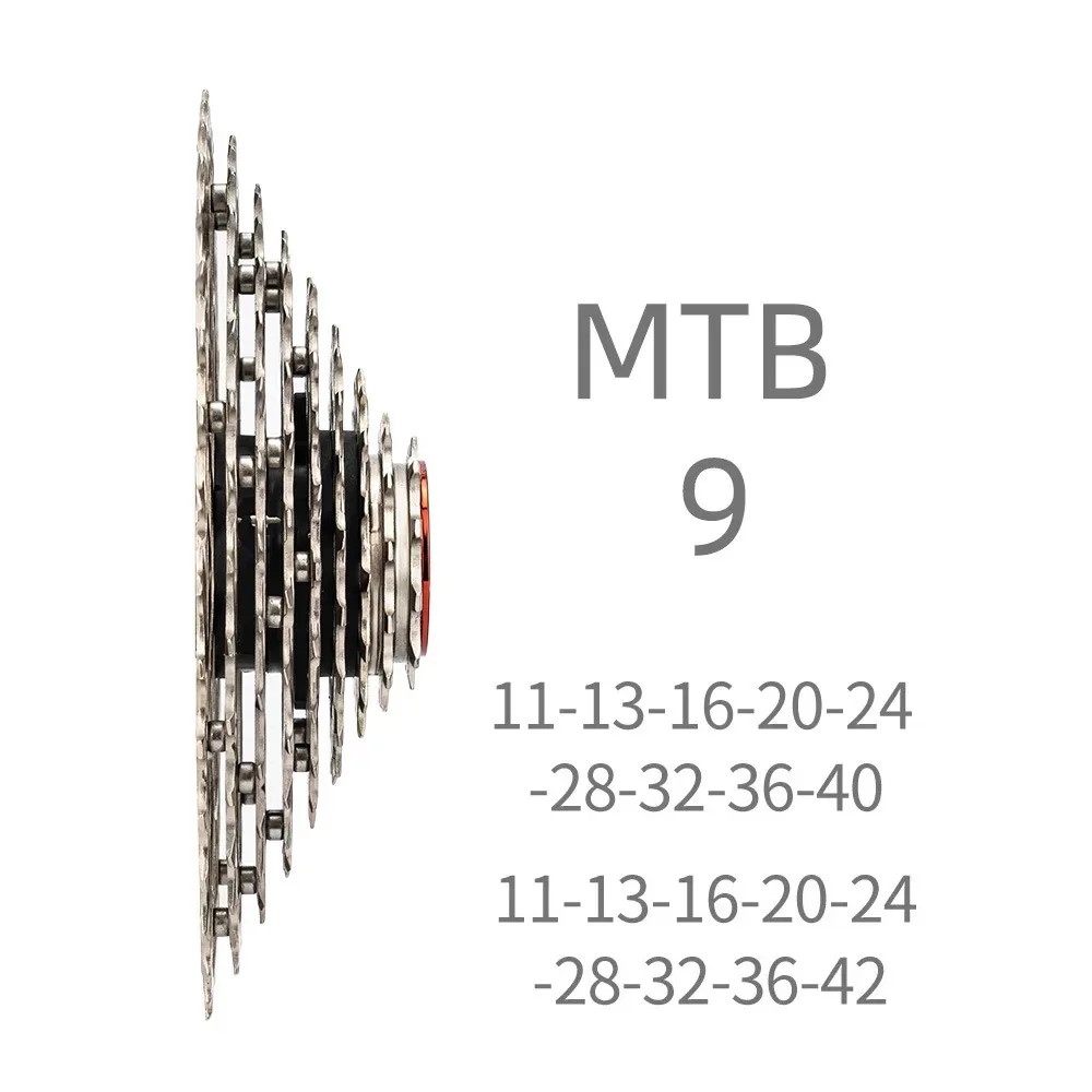 

ZTTO 9-Speed Ultra-Light Cassette 40T/42T Large Cog MTB Gear Set for Climbing Bicycle Accessories