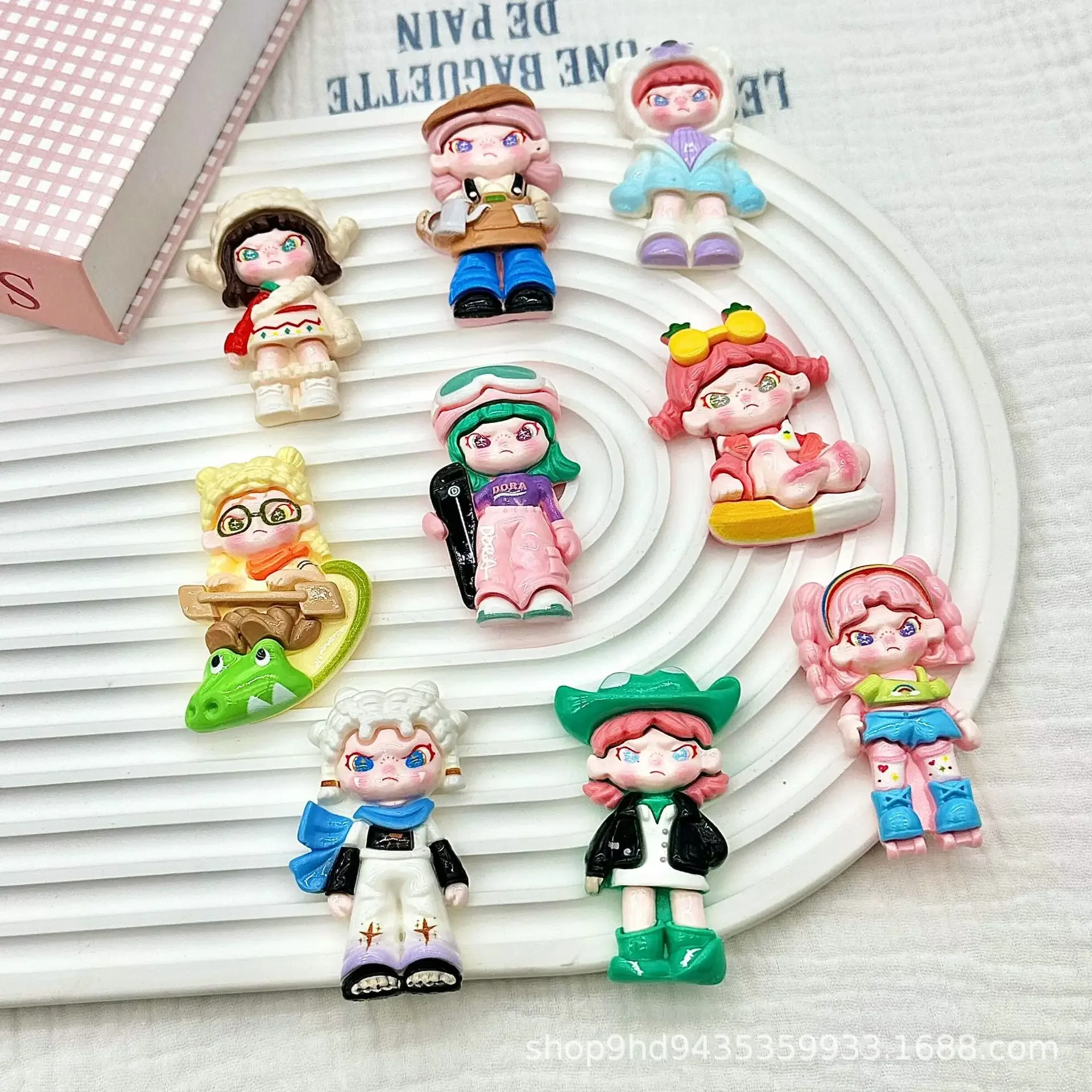 2pcs New Dora drag sister big card cartoon resin flatback diy jewelry accessories crafts materials