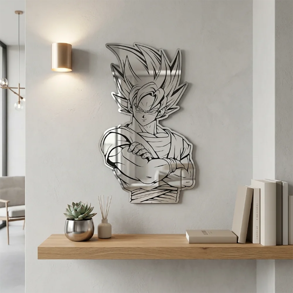 Anime Pokemon Mirror Pokeball Aesthetic Wall Mirror Kawaii Anime Room Decor Vanity Makeup Mirror for Game Fans view 5