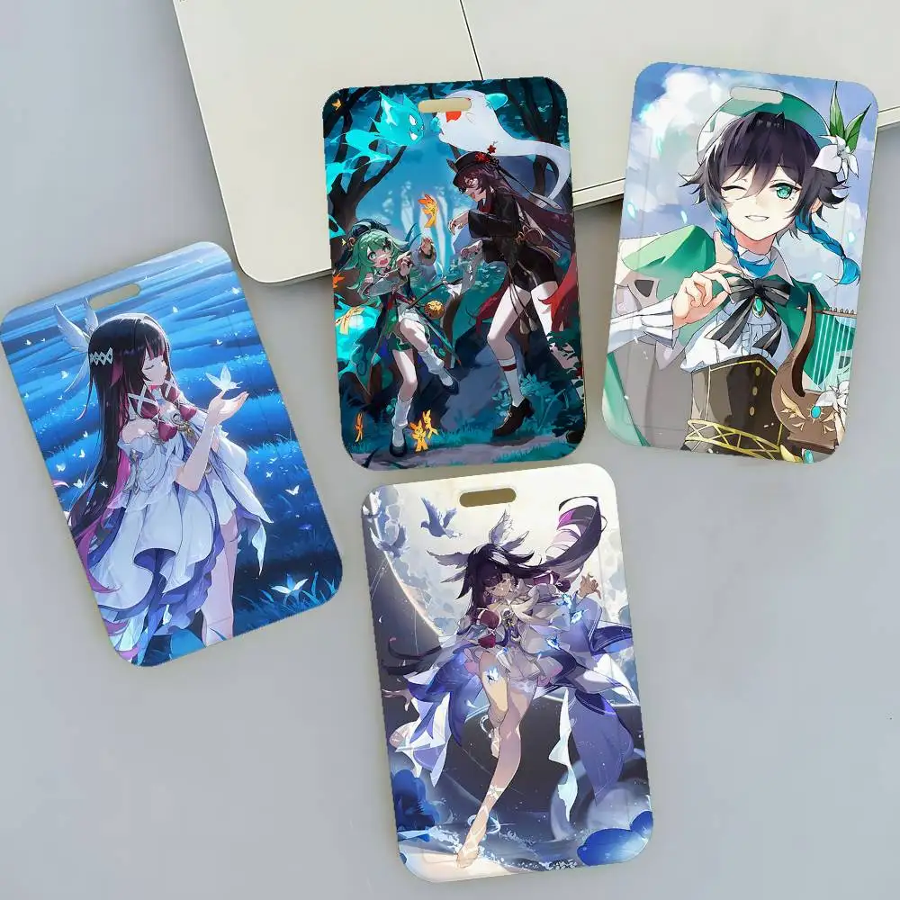 

Genshin Impact Badge Holder Lanyards Keychain Women New Card Holders Neck Straps Student Credential For Gift