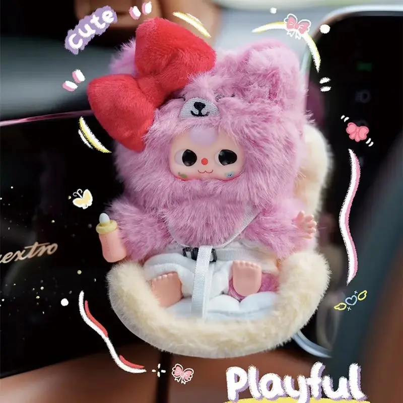 Bebê três carros série caixa cega bonito dos desenhos animados requintado boneca decoração do carro ornamento brinquedo surpresa caixa mistério presente de aniversário