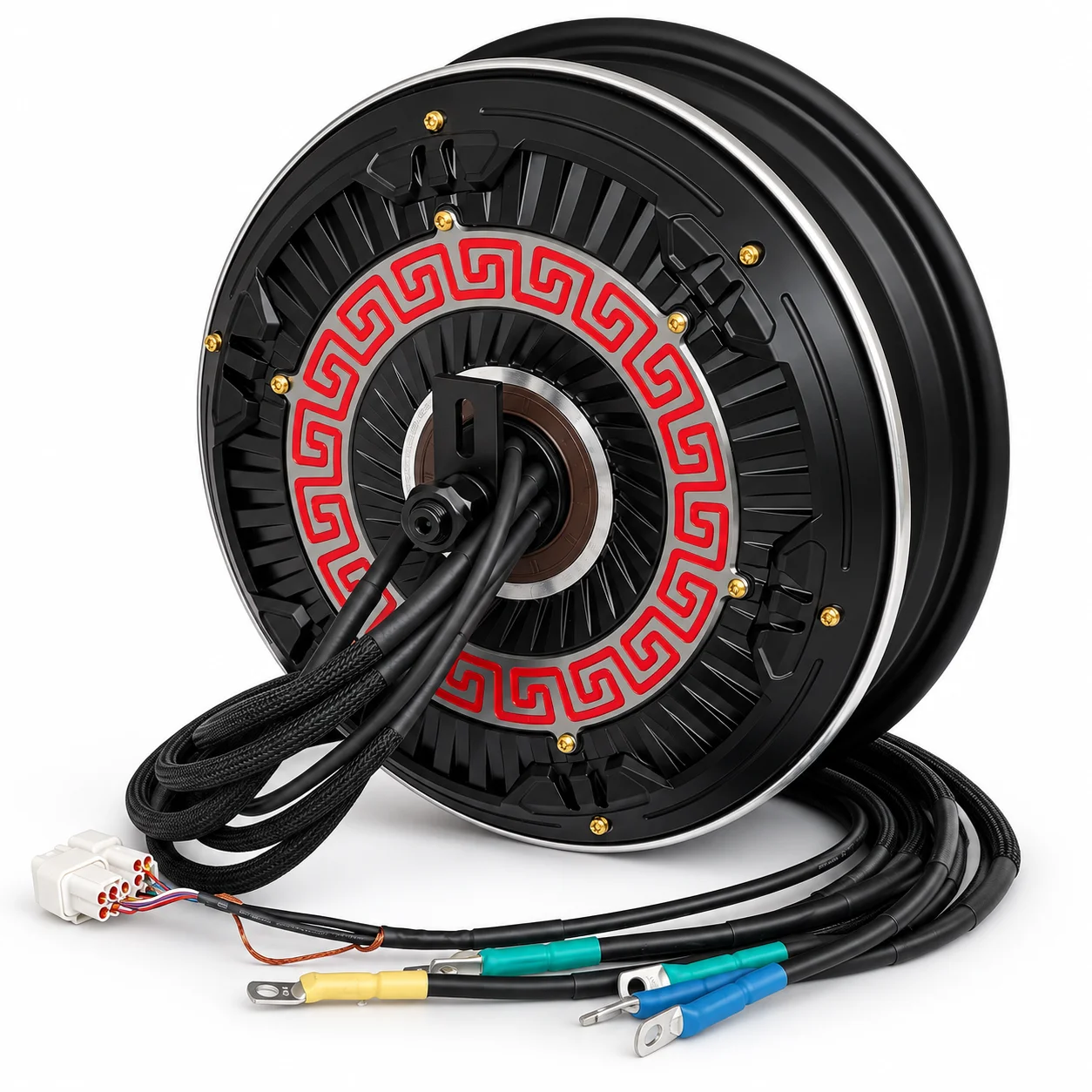 QSMOTOR 12x3.0 Inch QS268 9000WP 48V-96V BLDC Hub Motor IE4 Efficiency 1750 RPM 200Nm Torque Waterproof Racing Edition Electric