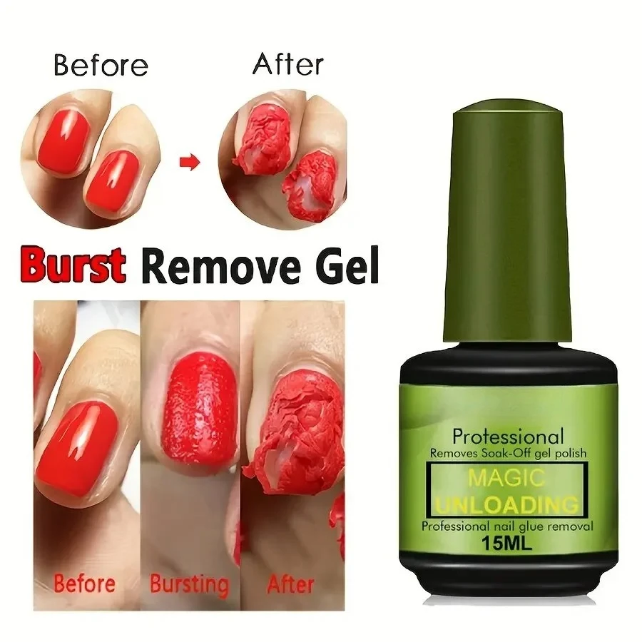 15ml Magic Polish Glue Nail Art Manicure Gel Easy Remove Synthetic Fingernail Tip Cleaning Remover Gel Women view 3
