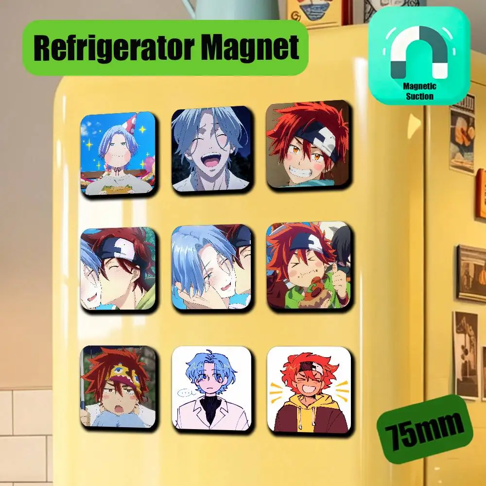 For SK8 The Infinity Reki Langa Snow Refrigerator Magnets Metal Icebox Cabinet Custom Fridge Magnetic Decoration Gift