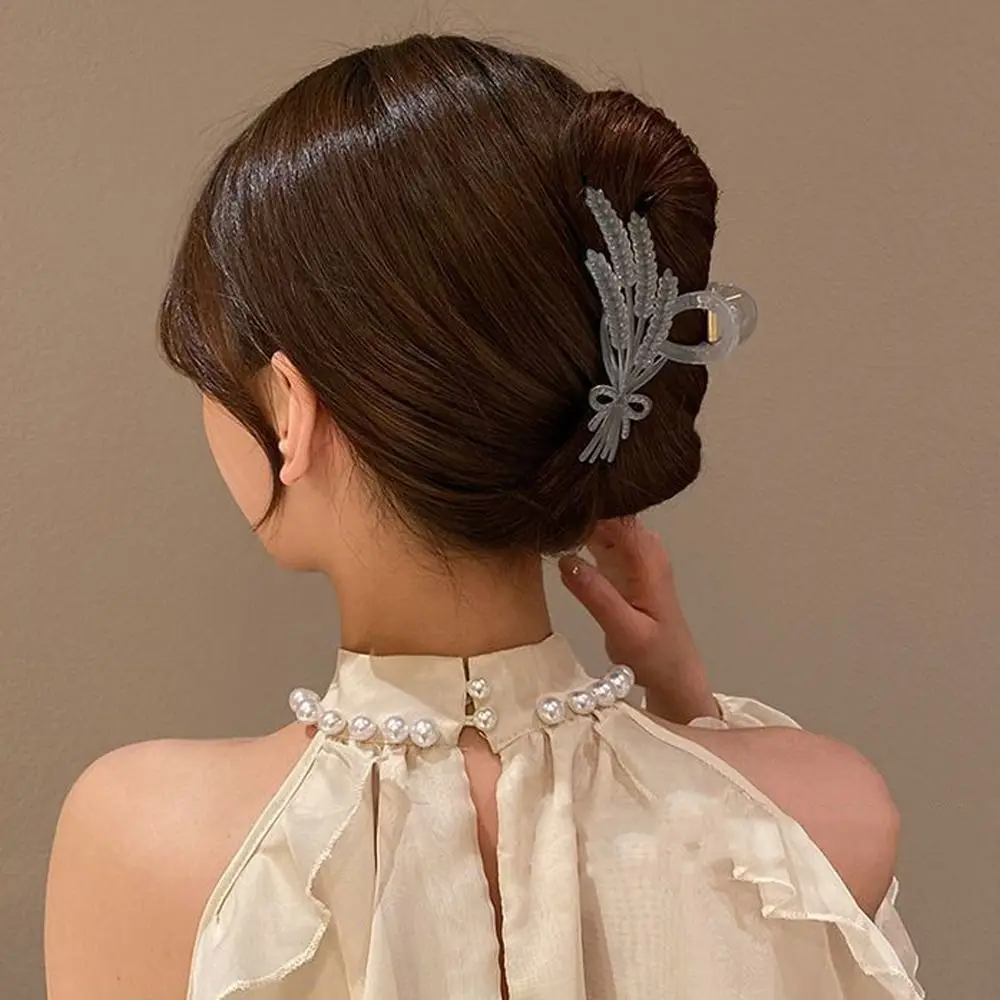 Ponytail Holder Lucky Heardress Geometric Hairgrips Large Hairpins Korean Shark Clip Leaf Hair Claw Women Hair Clips Wheat Ear