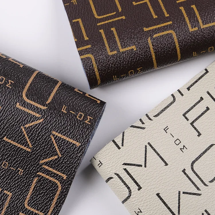 Decorative Packaging Retro  Wear-resisting Brand Lettered Printing Synthetic Pvc Leather Materials