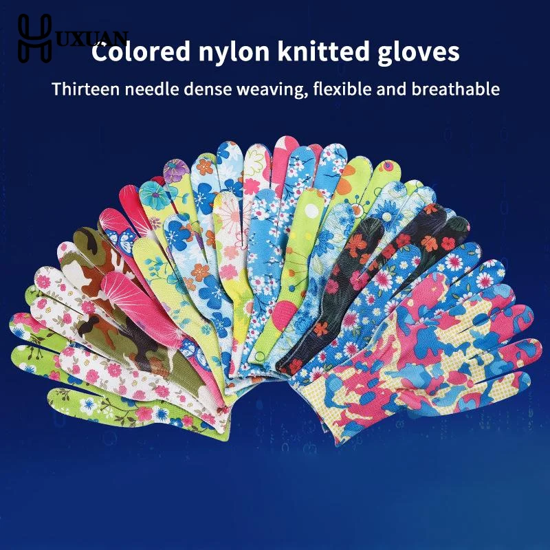 

10Pairs Nylon Planting Labor Gloves Labor Protection Thin Gardening Gloves Breathable Non-slip Women Work Gloves Outdoor