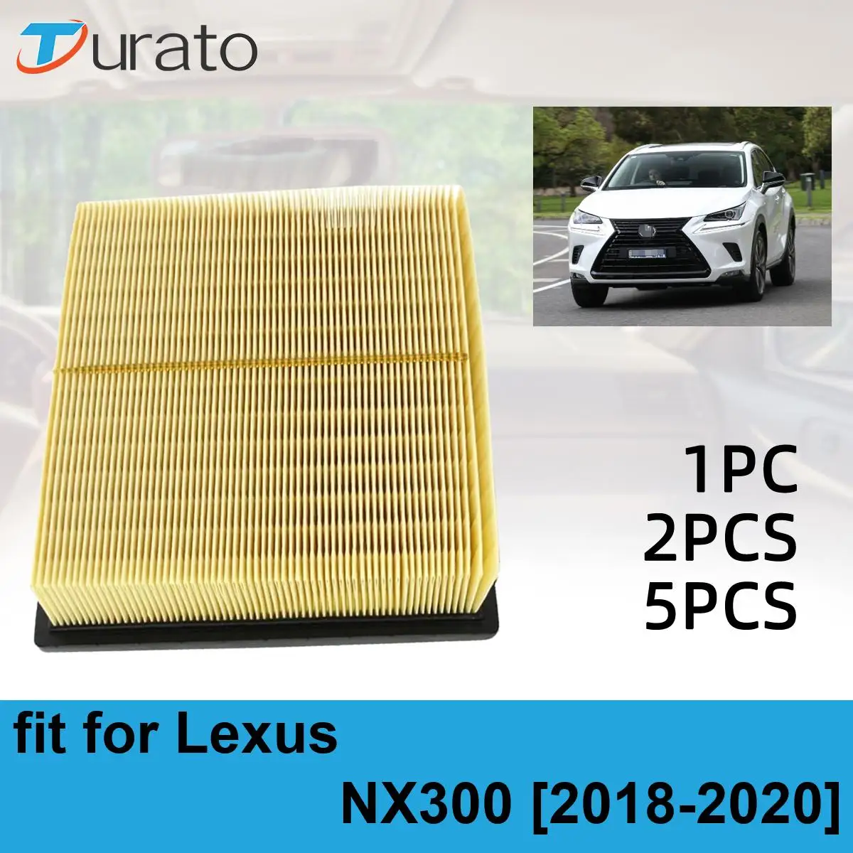 Car Engine Air Filter Pollen Auto Climate Control Gases Replace Accessories Pollen For Lexus NX300 2018-2020 CA10755 17801-31131