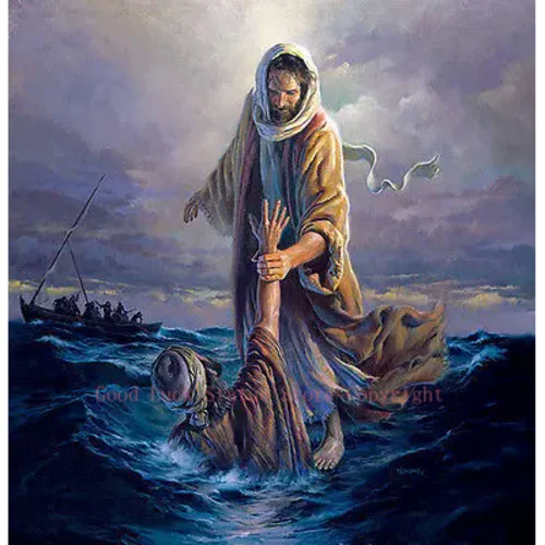 TOP ART oil painting- Morgan Weistling OUR REFUGE Jesus Christ oil painting -100% hand painted 24 inch-free shipping