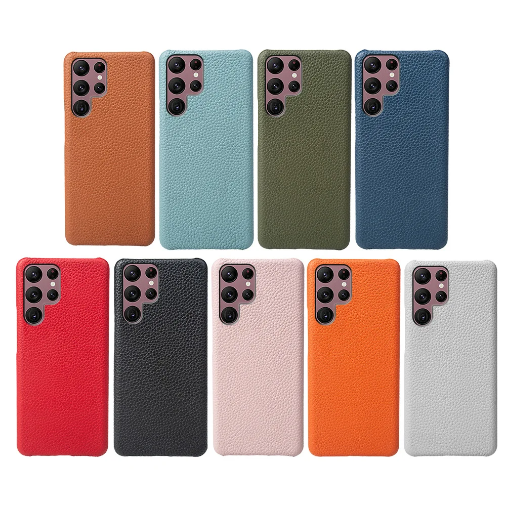 For SAMSUNG S25 CASE Genuine Leather Cases S20FE S21Ultra S22 S23 Plus phone Cover Coque Protective Shell