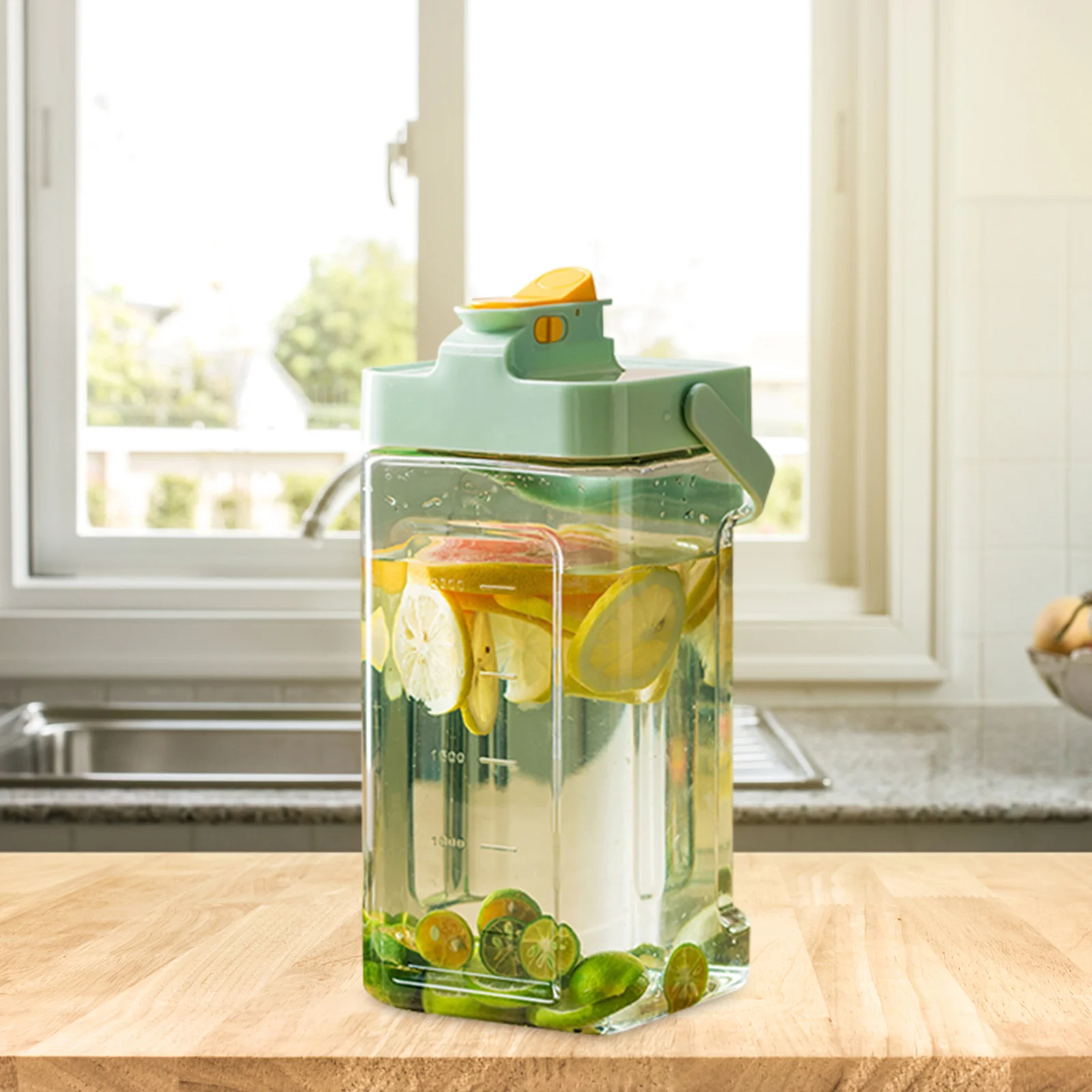 

Reusable Refrigerator Cold Water Dispenser PP Plastic Drink Dispenser Sealing Lid Spigot Easy Pour Juice Milk Beverage