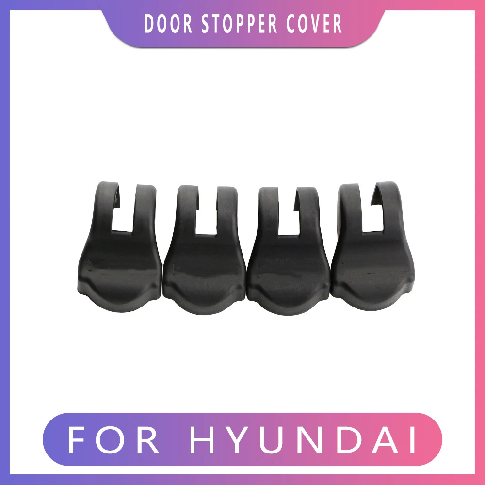 4 Pcs/Set ABS Black Car Door Stopper Protection Cover Sticker for Hyundai Tucson Ix35 Solaris Sonata 8 9 Verna Santa Fe Elantra