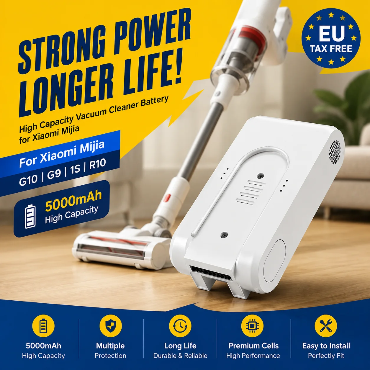 25,2V Akku für Xiaomi Mijia Dreame G9 Plus G10 Plus Kabelloser Staubsauger Akku für Dreame R10 Pro T10 T20 Pro V12S V16S