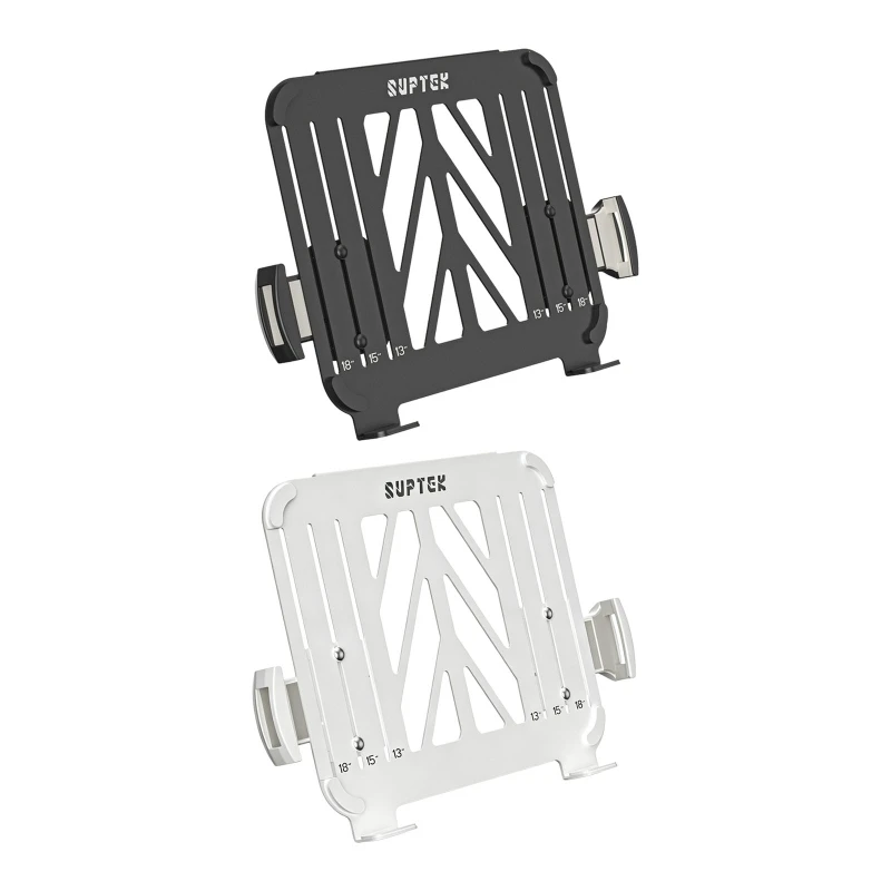 VESA Laptop Platform for Two-Screen Desk Work, Sliding Side Clamp Tray for 13 to 18 in Laptop Computers at Desks 55KC
