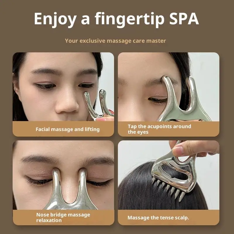 

Инструменты для массажа Гуа Ша из цинкового сплава, скребковый нож-массажер для расслабляющей мягкой ткани, уменьшения головы, шеи, боли в спине