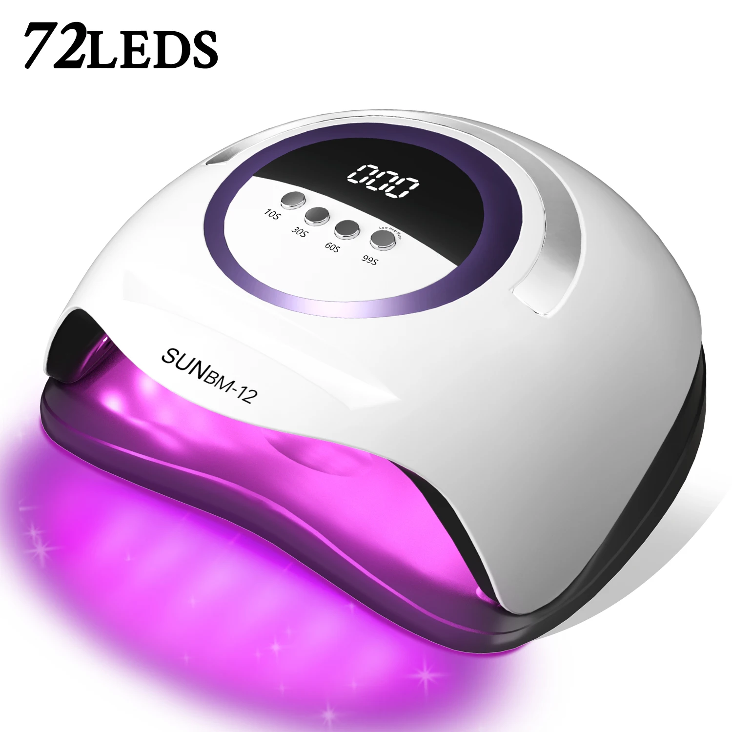 UV LED Lamp For Nail Manicure 72LEDS Professional Gel Polish Drying Lamps With Timer Auto Sensor Manicure Salon Tool