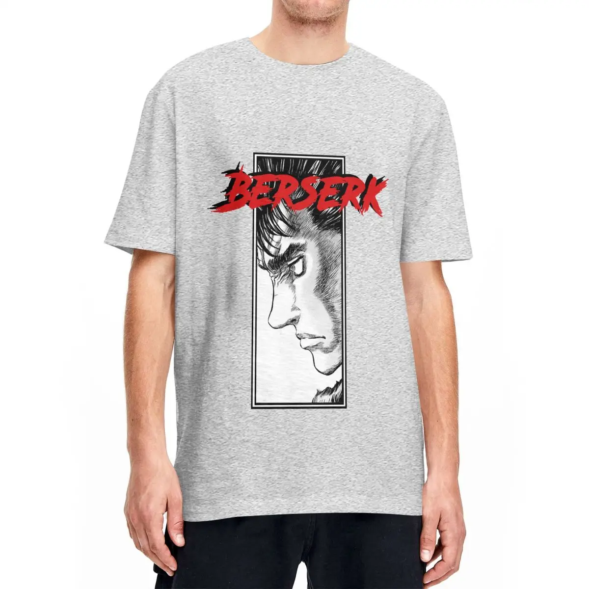 Men Women's Guts Berserks T Shirt Manga Anime 100% Cotton Clothing Crazy Short Sleeve Round Neck Tee Shirt Birthday Gift T-Shirt