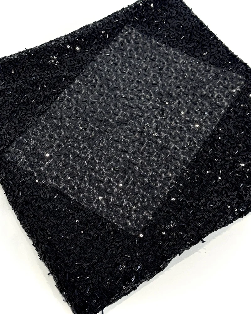 Africa Nigerian Beaded French Mesh Lace With Sequins High Quality 2025 Embroidery Lace Sequins Lace For Wedding Dresses Women